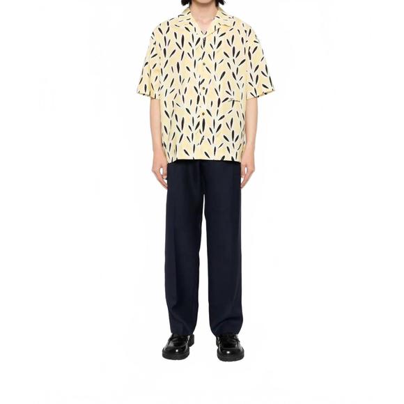 NEW JACQUEMUS la chemise jean in print yellow/black - Picture 1 of 5